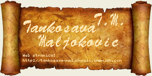 Tankosava Maljoković vizit kartica